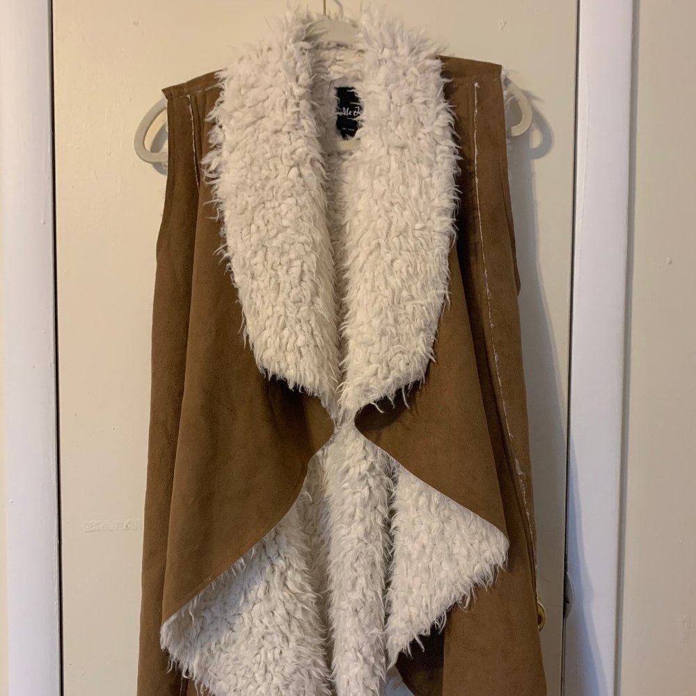 Suede and Sherpa Vest